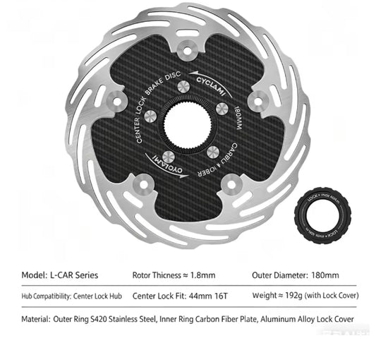 CYCLAMI Carbon Fiber Center Lock Brake Disc Rotors