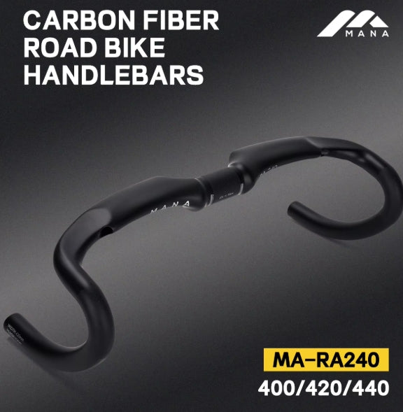 Mana Full Carbon Fiber Aerodynamic Handlebars (NEW)