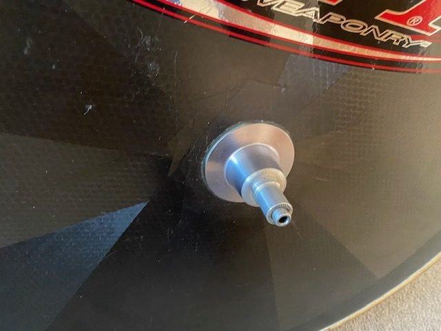 Zipp 650b Carbon Disc rear wheel - 10 Speed (new spare tyre and mastic)