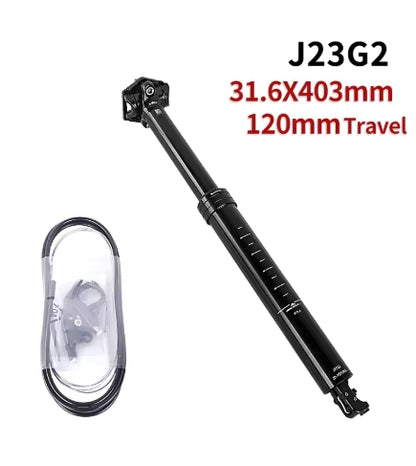Tranz-x Dropper Seatpost 30.9mm or 31.6mm Hydraulic - Cable Actuated (EA)