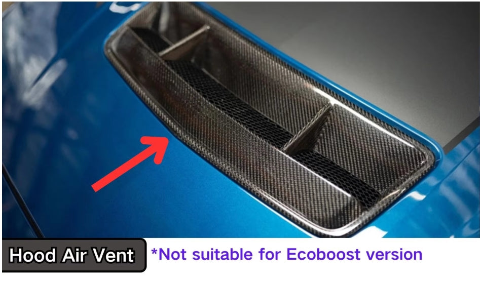 Ford Mustang Bonnet Vent 2024-2026 (NEW) Carbon Look