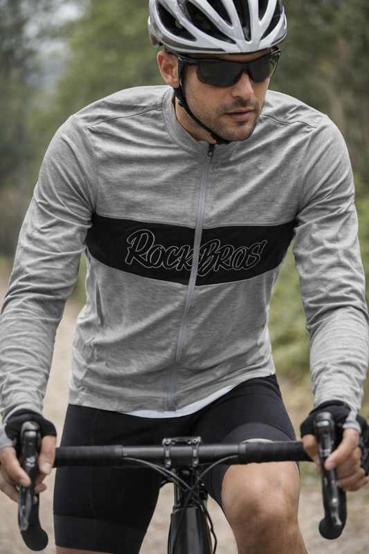 ROCKBROS Mens Merino/Tencel Longsleeve Cycling Jersey (NEW)