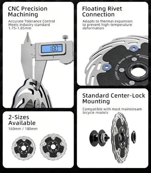 CYCLAMI Carbon Fiber Center Lock Brake Disc Rotors