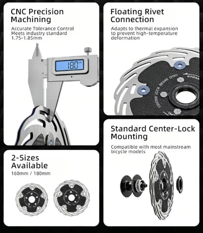 CYCLAMI Carbon Fiber Center Lock Brake Disc Rotors