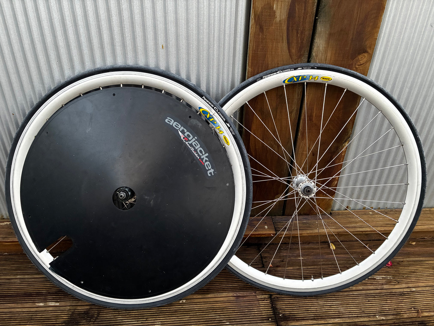 650b Wheelset with rear dish covers - Mavic CXP 14