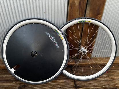 650b Wheelset with rear dish covers - Mavic CXP 14