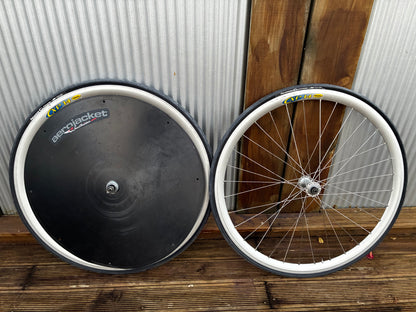 650b Wheelset with rear dish covers - Mavic CXP 14