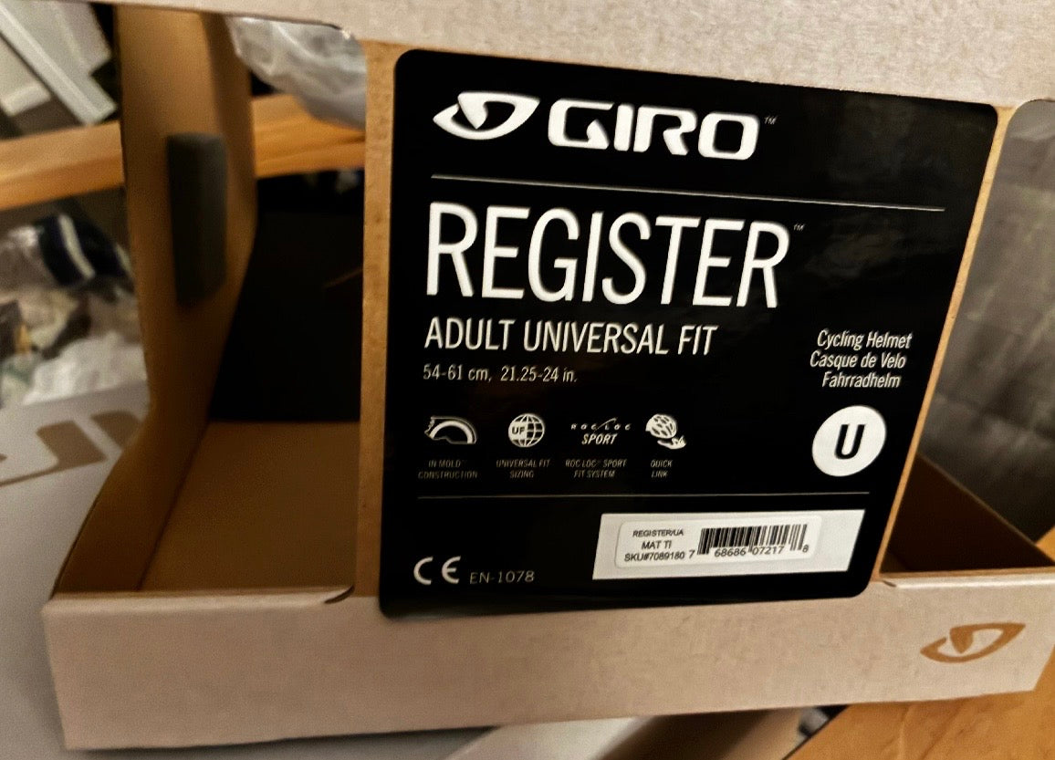 Giro Register Helmet - Medium/Large (NEW)