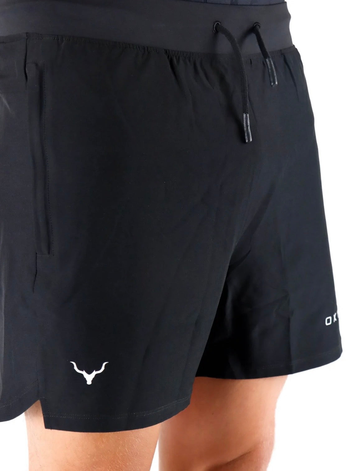 OXYFIT MENS QUAD SHORTS - TRUE BLACK (NEW) Oxyfit