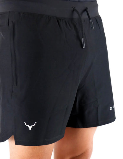 OXYFIT MENS QUAD SHORTS - TRUE BLACK (NEW) Oxyfit