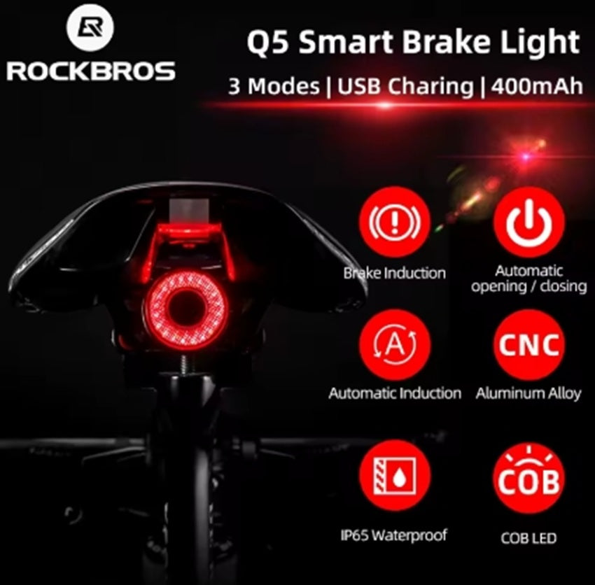 RockBros Q5 Cycling Rear USB Smart light (NEW)
