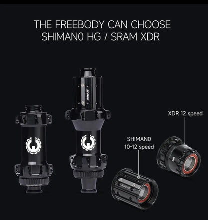 Elitewheels FLOW Carbon Clincher DISC Wheelset - 11 Speed