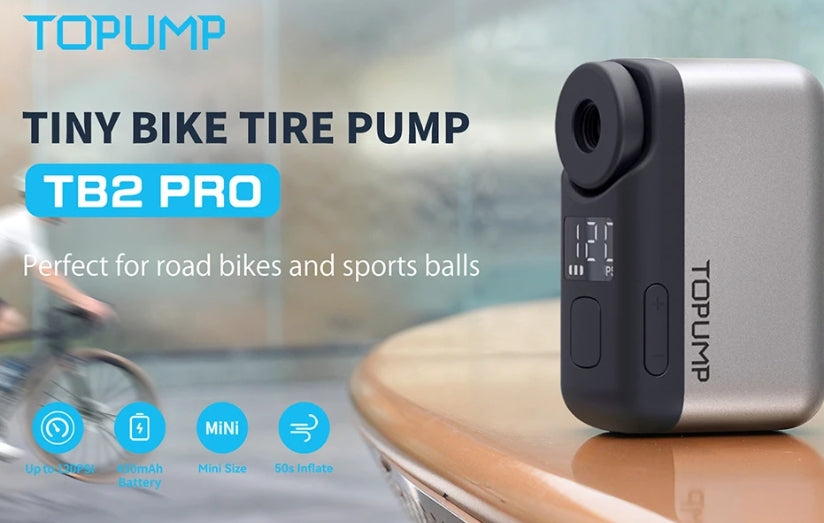 TOPUMP E Pump Bike - USB rechargeable mini pump